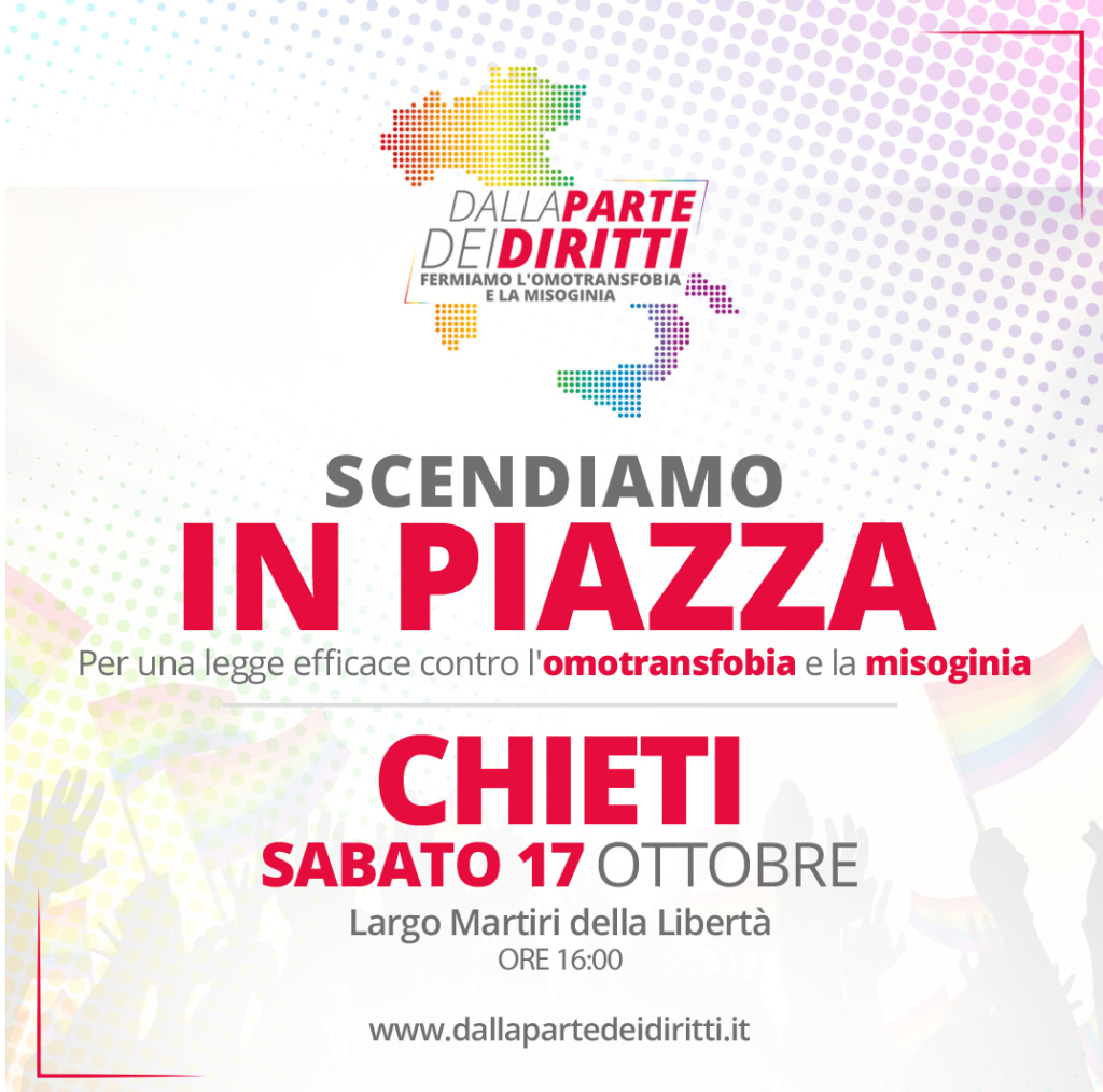 Anche Chieti scende in piazza #DallaParteDeiDiritti